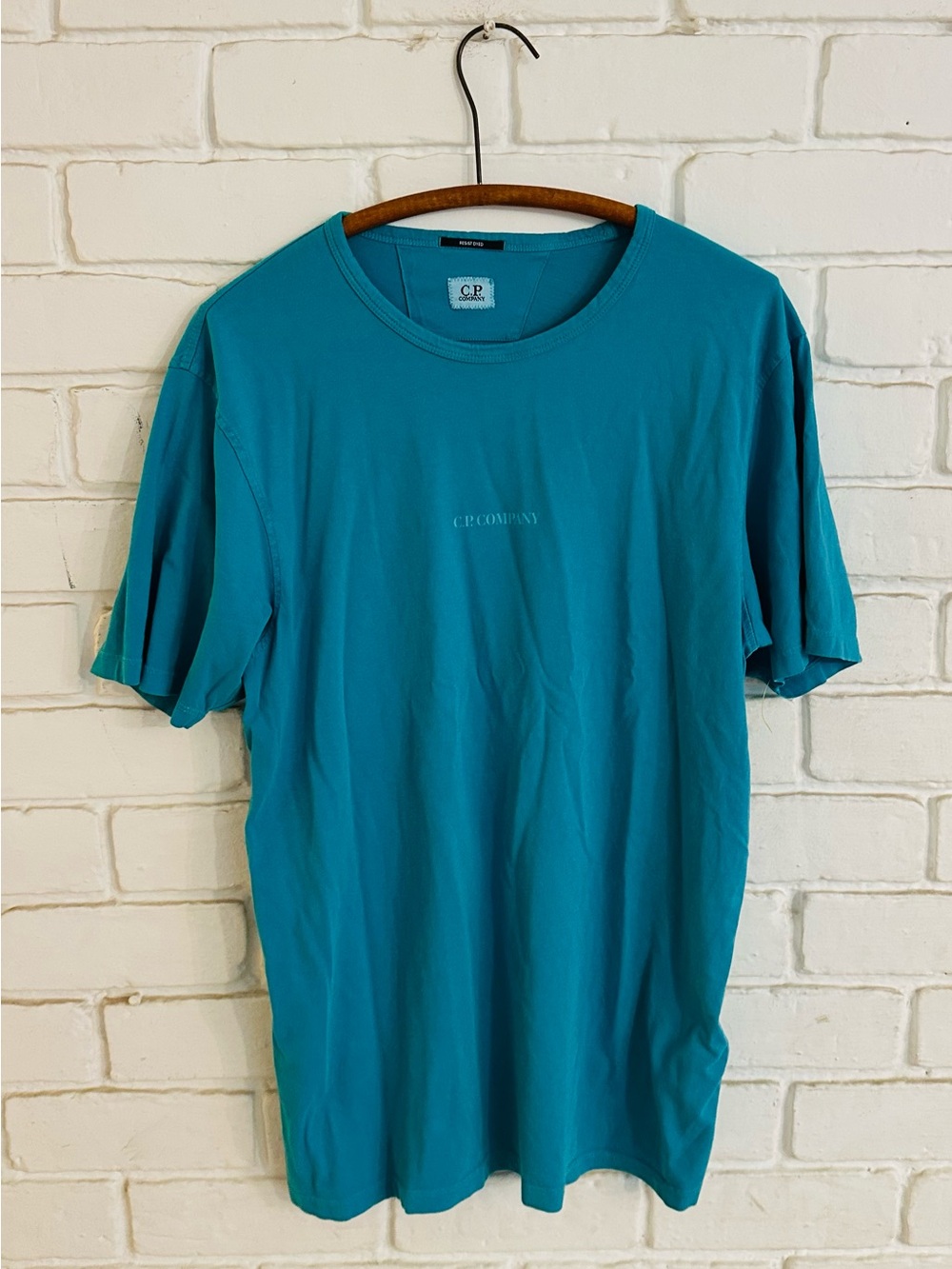 C.P. Company Authentic Men's Teal Crewneck T-Shirt Size L